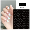 Black French hollowed-out nail art stickers, anti-overflow glue nail stickers, dual-purpose, easy to tear and wear, nail sheet stickers Application Scenario
